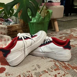 White Red & Blue Nike Air Sneakers